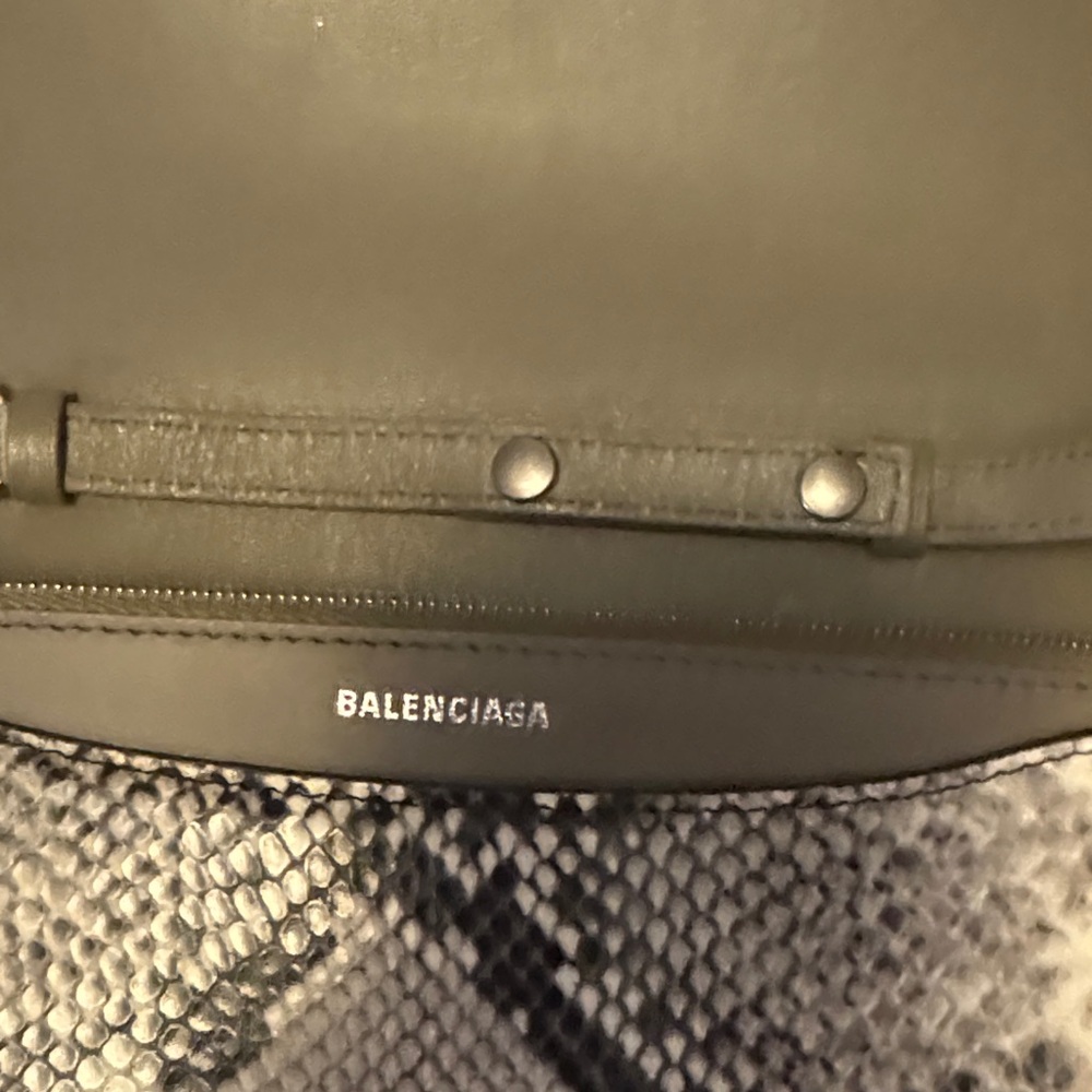Balenciaga Python Print Shoulder Bag - image 2